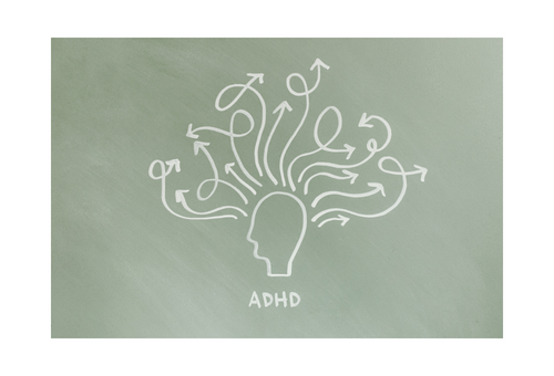 An image illustrating the effects of ADHD on a person
